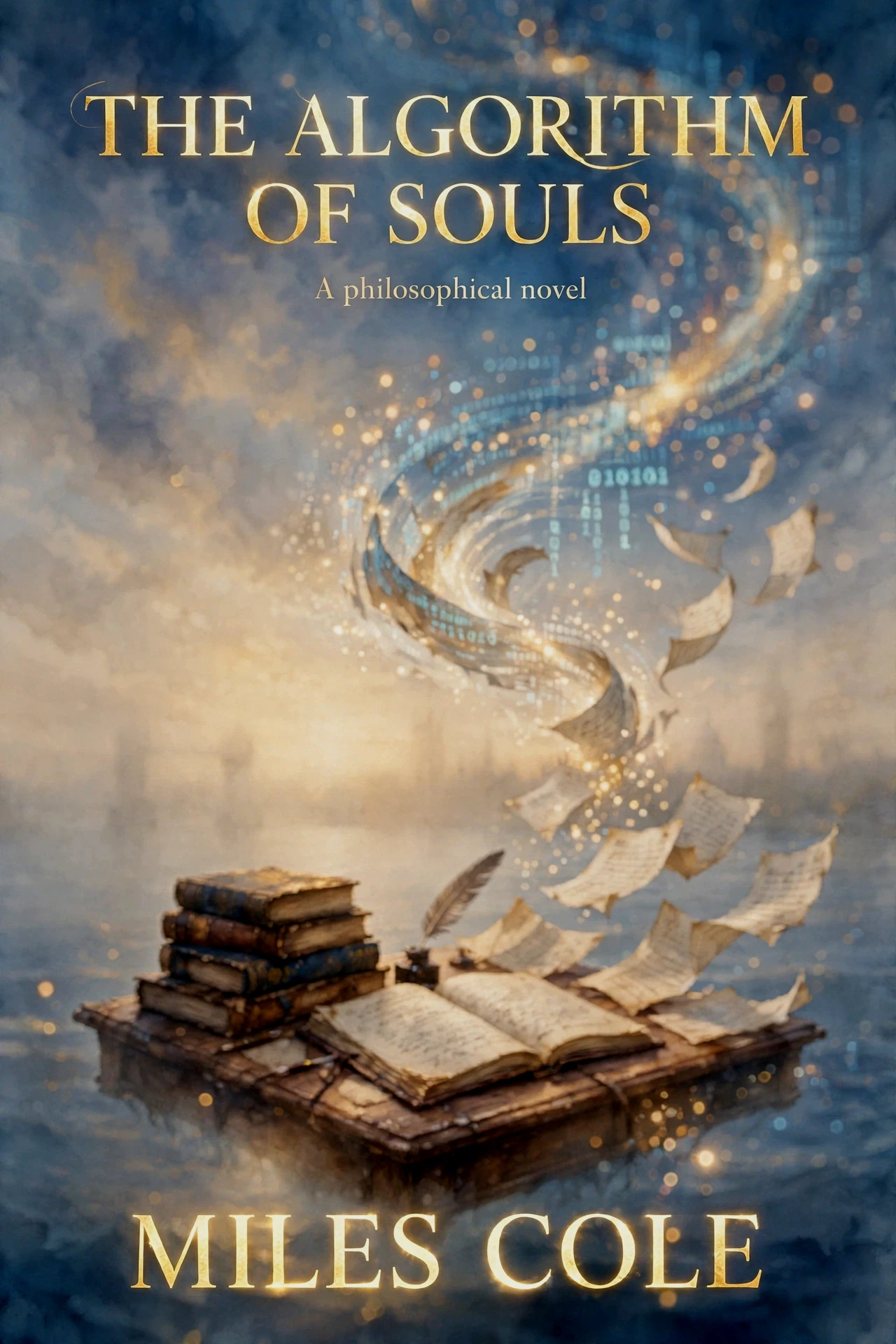 Copertina hardcover di 'The Algorithm of Souls' di Miles Cole